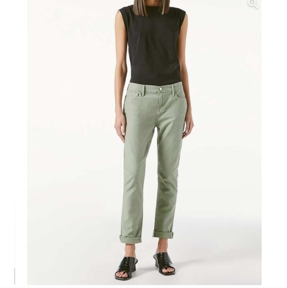 FRAME Le Garcon Slim Boyfriend Jeans in Washed Military, SZ 30 - Picture 1 of 14